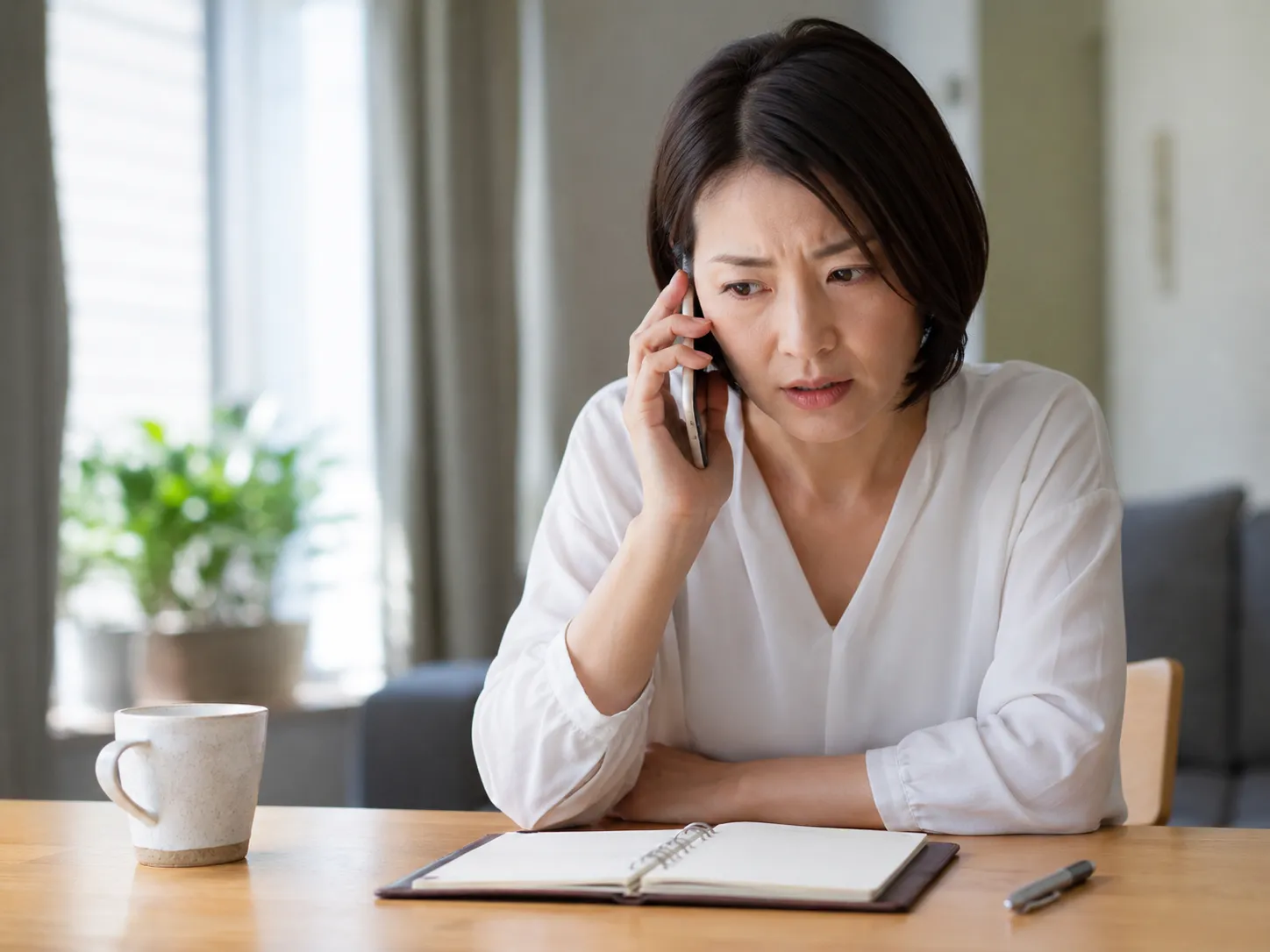 パートナーについて不安を感じている女性