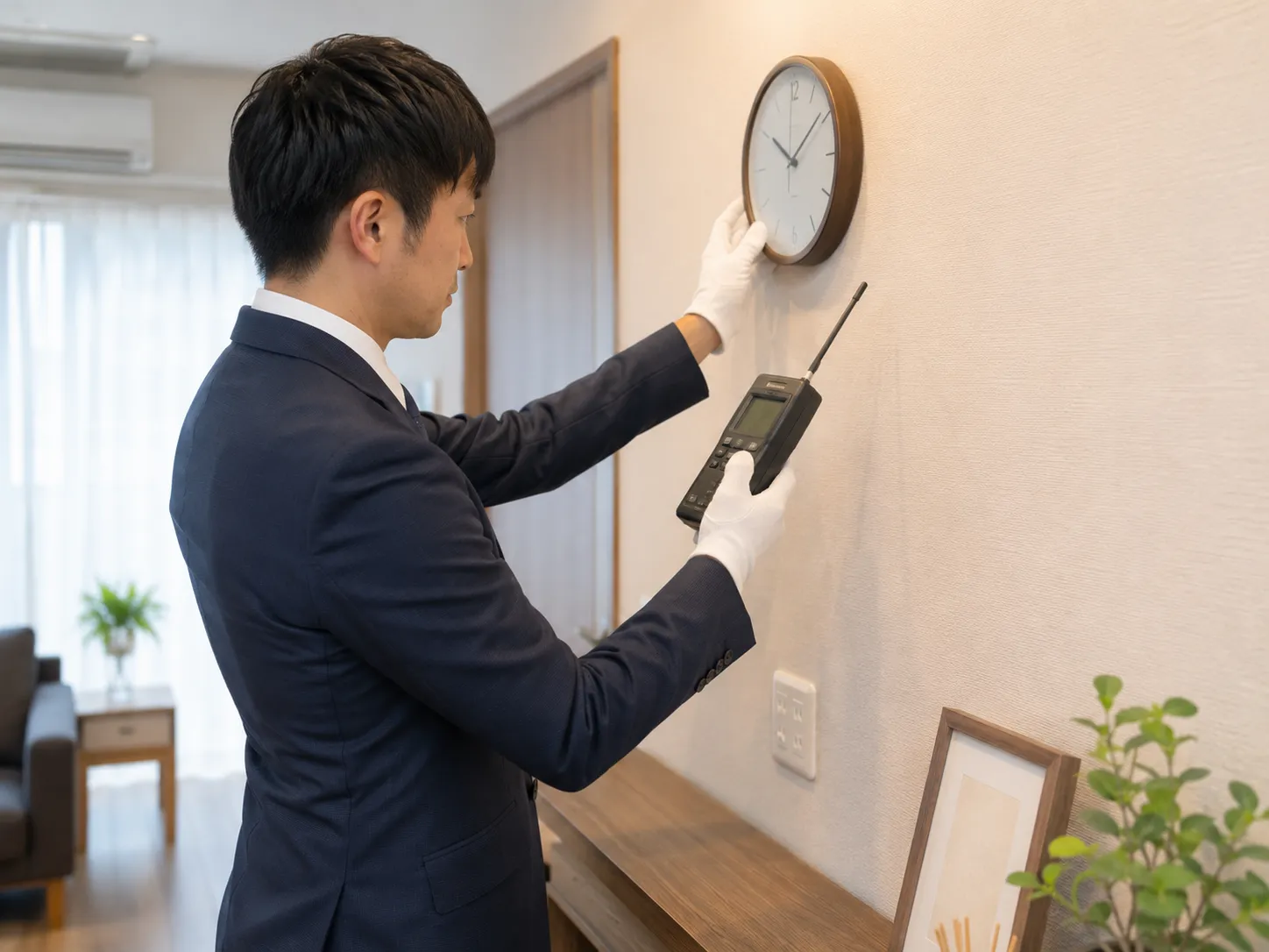 コンセントや電源周辺を確認する盗聴器発見調査